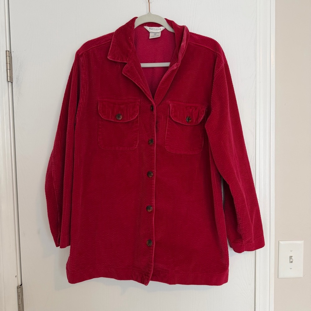 VTG Van Heusen Red Corduroy Shacket